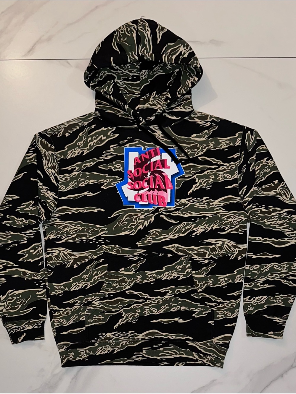 2024 Anti Social Social Club x Undefeated Play Social Tiger Camo Hoodie Medium